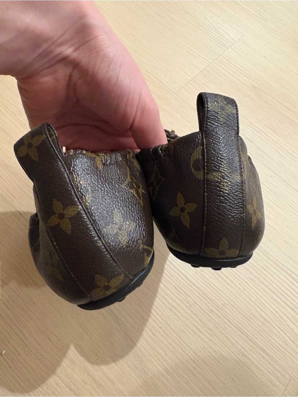 Louis Vuitton Brown Monogram Patent Toe Ballet Flats - Picture 7 of 9